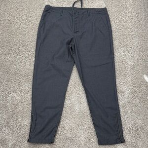 A/X Armani Exchange Men's Charcoal Zip-Hem Dress Pants